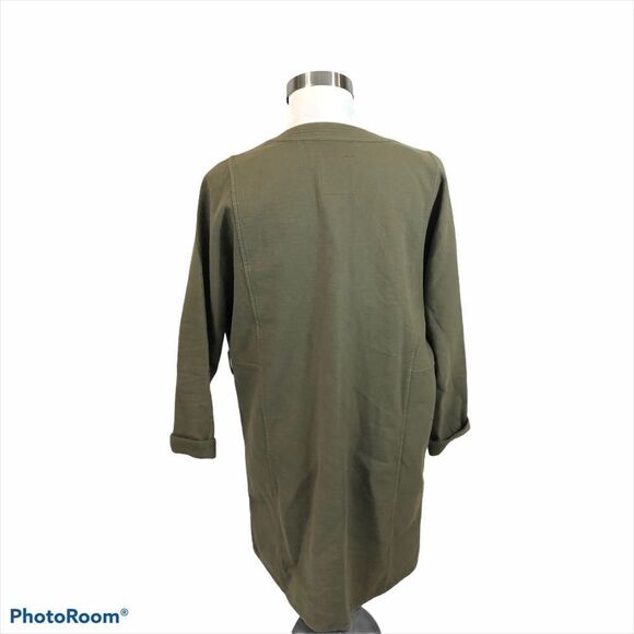 Madwell Olive Green Stitch Edge Duster Jacket Sm - Picture 7 of 10